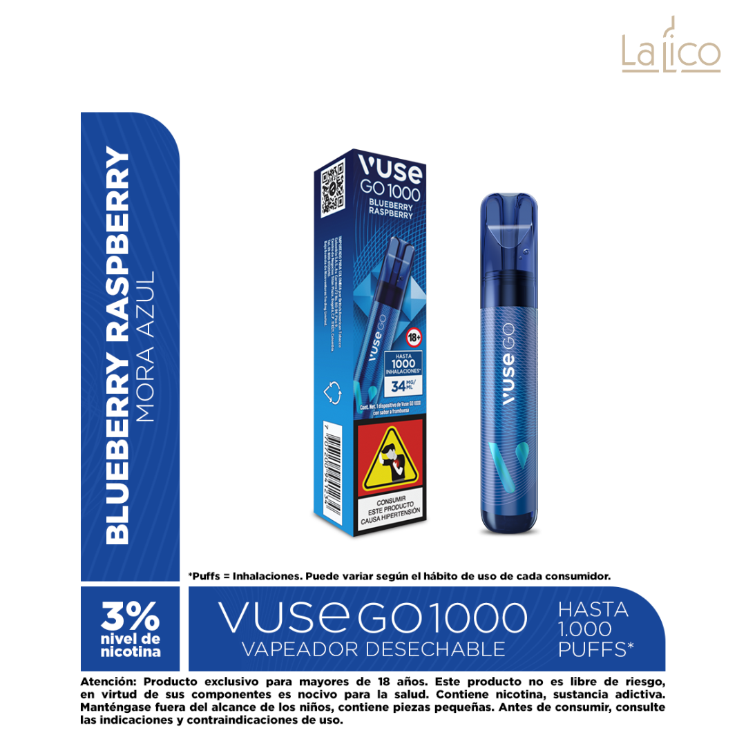elf bar vape uk Vuse Go 1000 Blueberry Ice: 20mg Disposable Vape main image 0