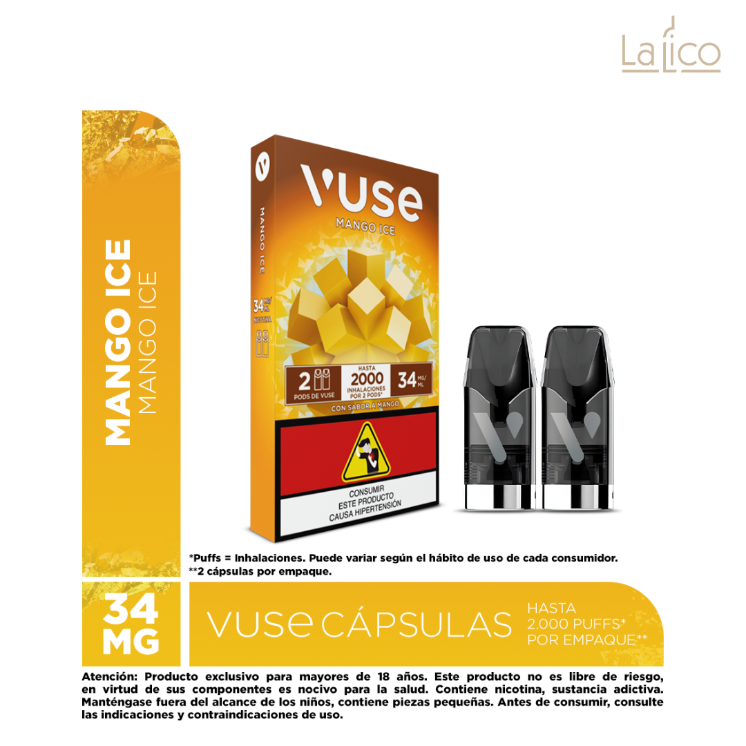 Vuse Capsulas 2000 Mango Ice 34 Mg La Lico Vuse Capsulas 2000 Mango Ice 34 Mg La Lico