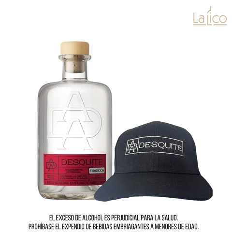Aguardiente Desquite Tradición 750ml + Gorra