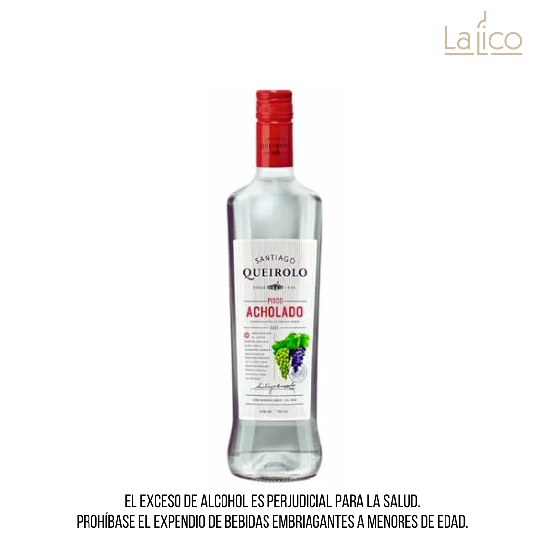 Pisco Santiago Queirolo Acholado  750ml