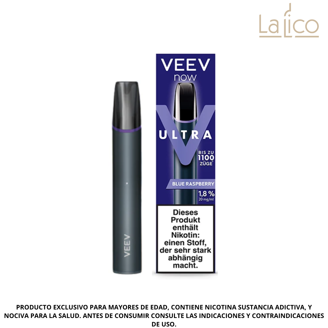 VEEV Now Ultra Frambuesa Azul 1100 Puffs