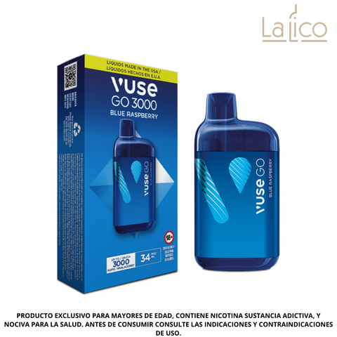 Vuse Go 3000 Blue Raspberry 34mg (Frambuesa Azul)