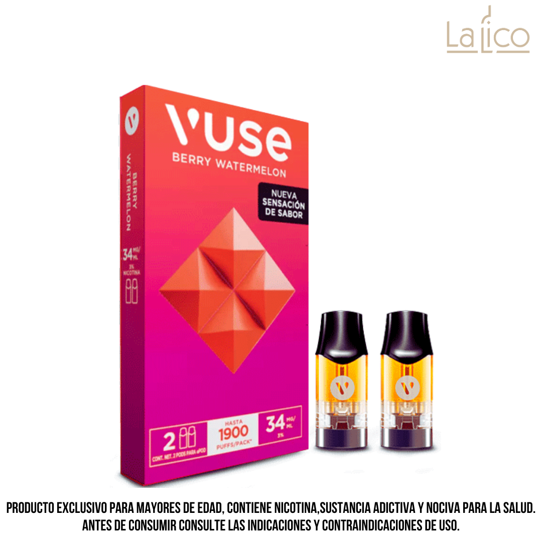 Vuse Capsula Berry Watermelon ( Sandia + Frutos Rojos ) 34 mg