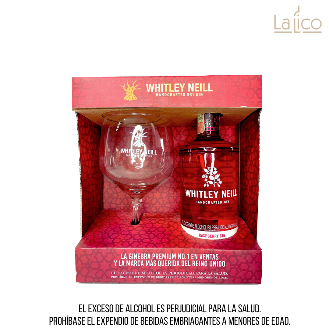 Gin Whitley Neill Raspberry 700ml + Copa