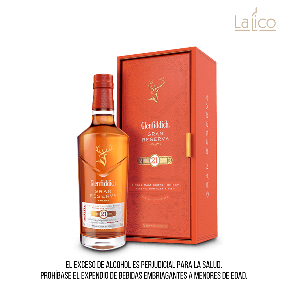 Glenfiddich Reserva Rum Cask Finish 21 Años 750ml