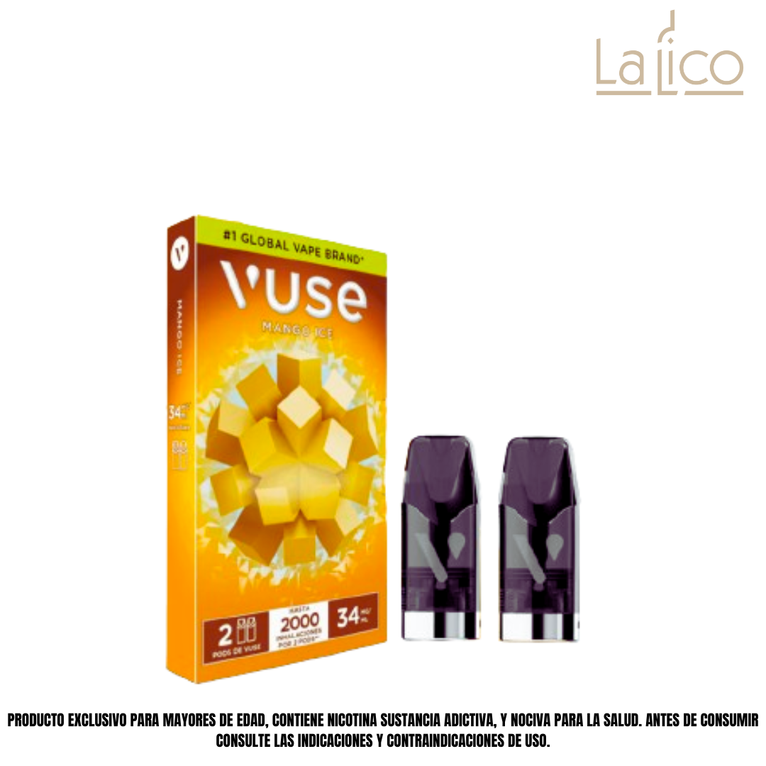 Vuse Capsulas Mango Ice 34 Mg (2000 Puff)