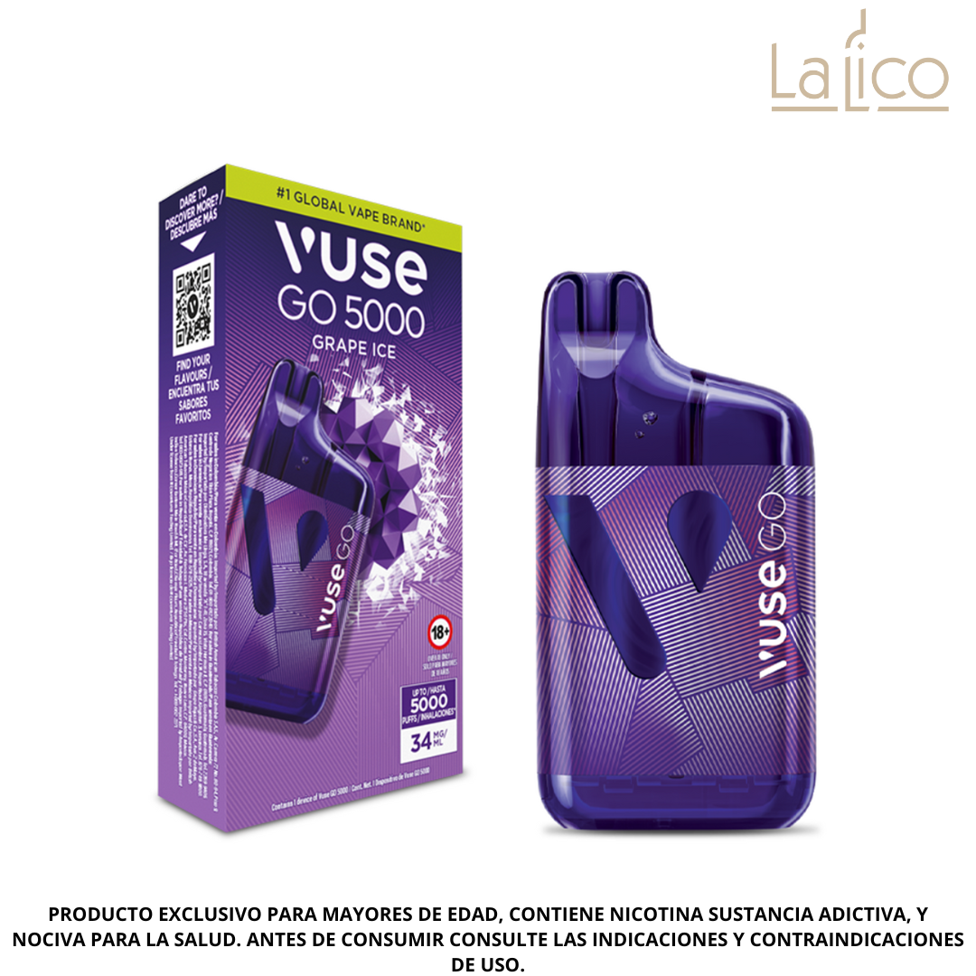 Vuse Go 5000 Grape Ice 34mg ( Uva + Mentol)