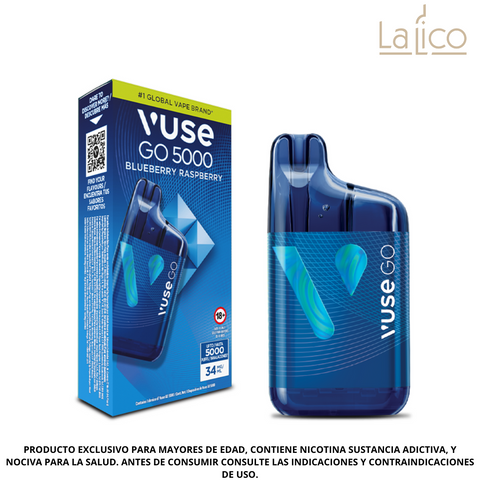 Vuse Go 5000 Blue Rapberry 34mg (Mora Azul)