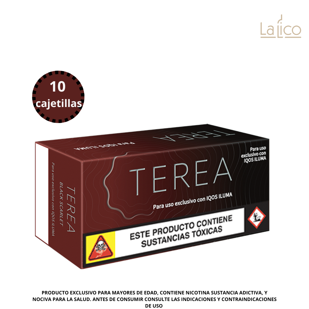 TEREA Black Scarlet X10 Cajetillas