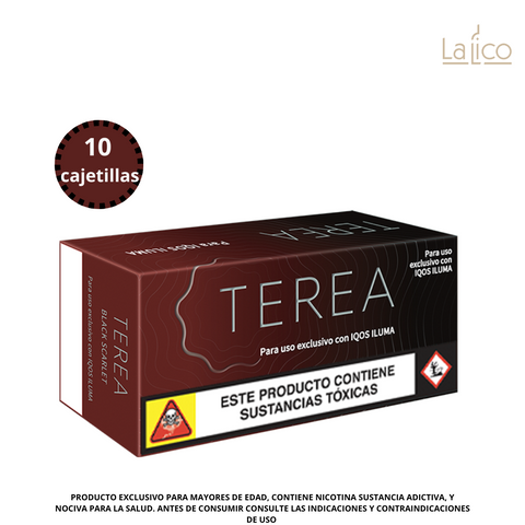 TEREA Black Scarlet X10 Cajetillas